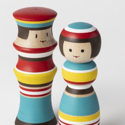 ルビンのこけし(カラフル/ペア)