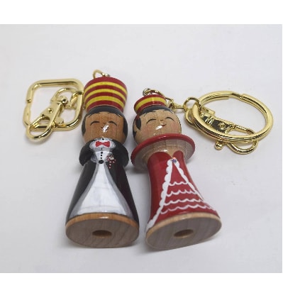 「こけス」ドレスアップキーホルダー(キング・クイーン)