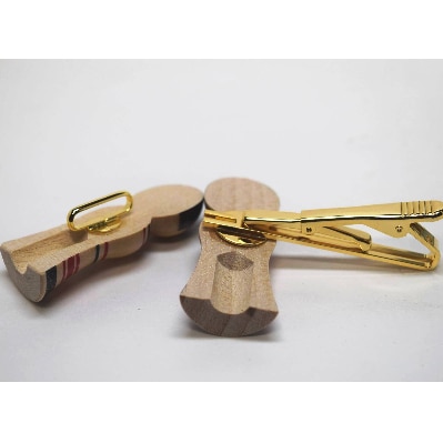 「こけス」ネクタイピン＆帯留め(緑りんご)