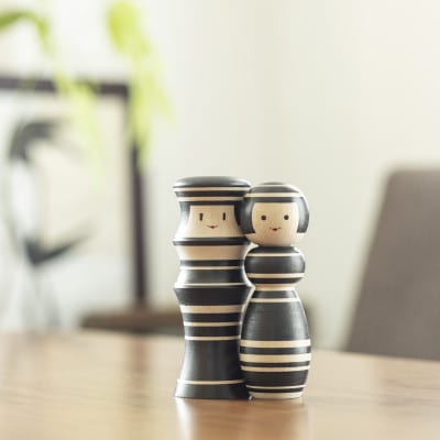 ルビンのこけし(ブラック/ペア)