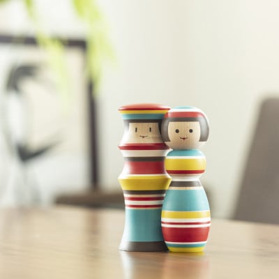 ルビンのこけし(カラフル/ペア)