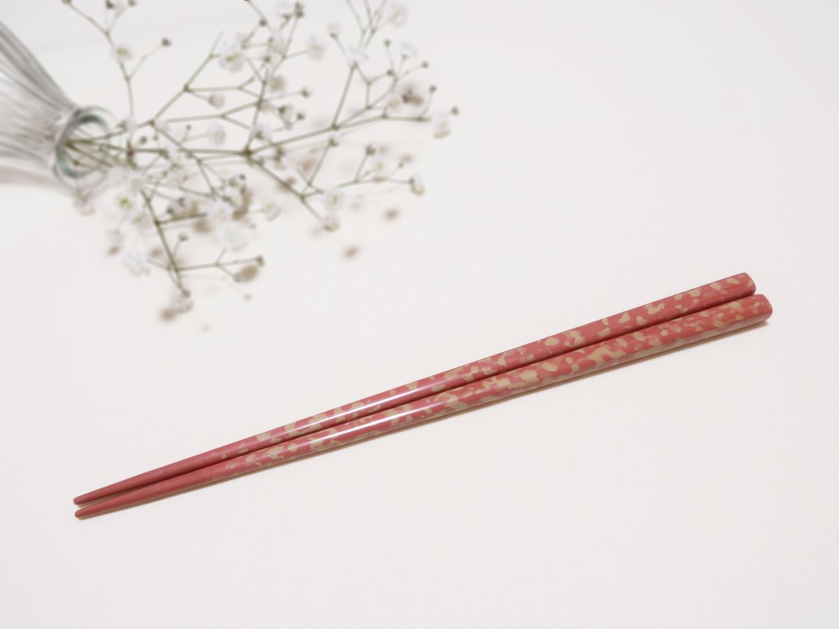 津軽塗 箸 一膳 【 桜 】津軽塗箸 漆塗箸 漆塗り箸 贈答 ピンク 五所川原 桜 １膳(長さ約23.5㎝)