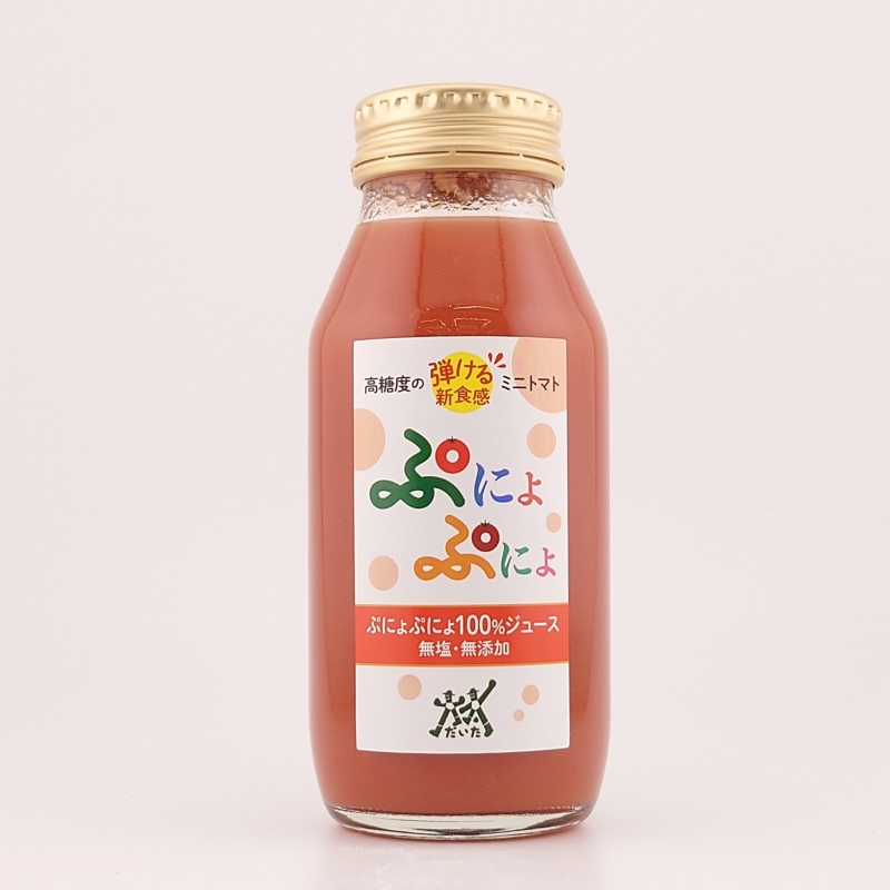 トマトジュース　食塩無添加 ストレート 180ml×6本 濃厚 ミニトマトジュース 【「ぷにょぷにょ」100% トマト 野菜ジュース 野菜 ジュース 野菜飲料 贈答 】 青森 五所川原市 みにとまと 無塩 ミニトマト