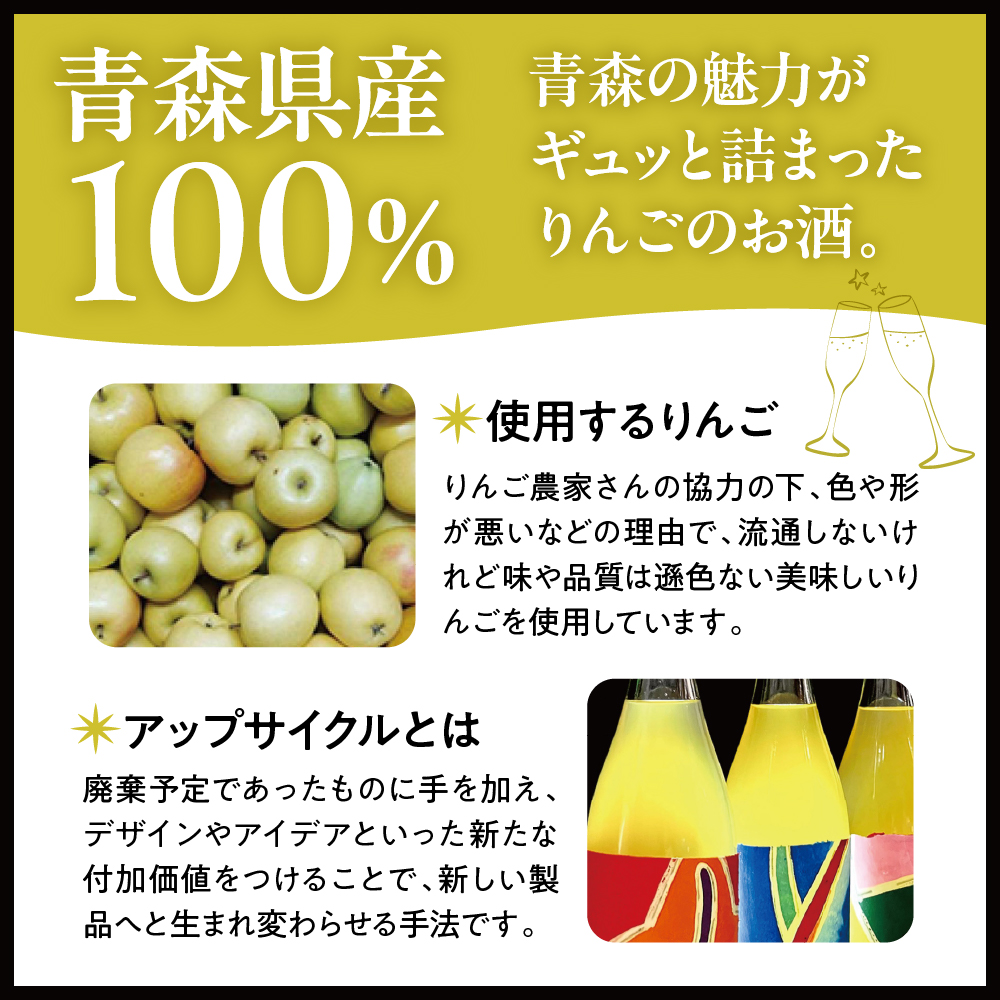 シードル 青森 辛口 9％ 750ml×1本（化粧箱付） りんご NEP*ART CIDRE 【 りんごシードル 辛口シードル 果実酒 五所川原 ねぶた ねぷた アート アップサイクル 洋酒 酒 アートピース・ボトル 】