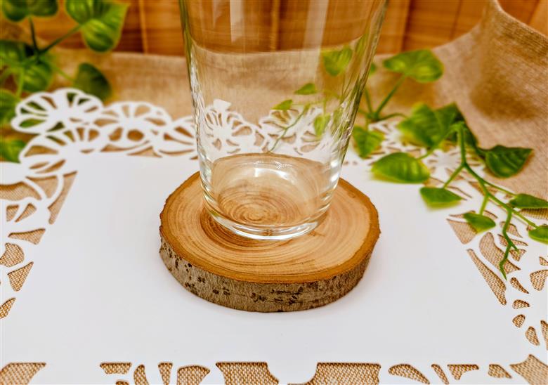 木製コースター りんご 1枚 【特製リンゴ枝コースター】 木で繋がる「きづなコースター」 青森県五所川原市