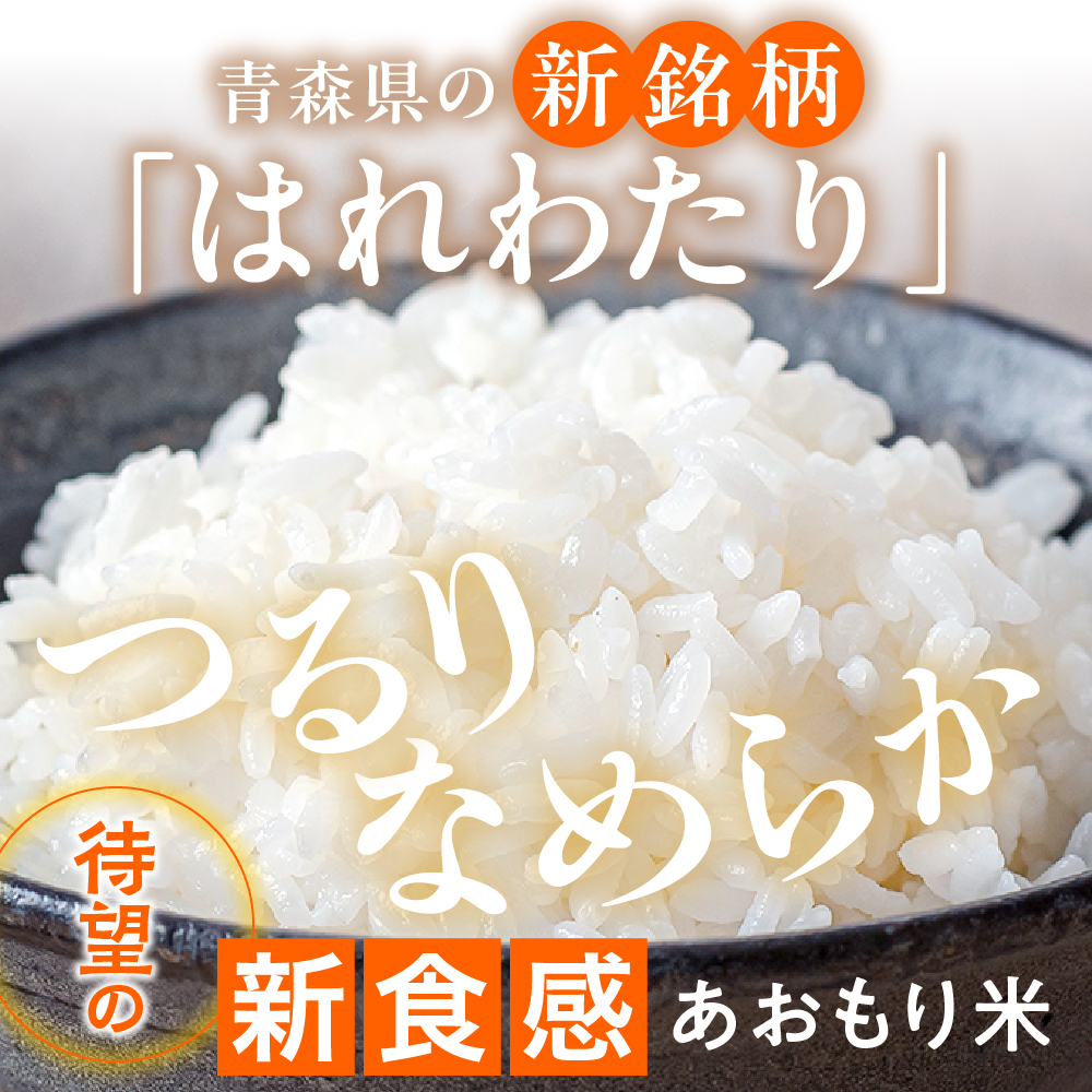 【定期便 3ヶ月】 青森県産 無洗米 10kg はれわたり 令和7年産 （精米）【特A】 米 こめ コメ ごはん ご飯 青森県 五所川原市