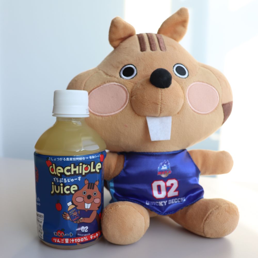 りんごジュース ペットボトル 280ml×24本【でちぷるじゅーす】 100% ストレート 青森ワッツ 応援 バスケットボール バスケットボールチーム 応援 青森県五所川原市