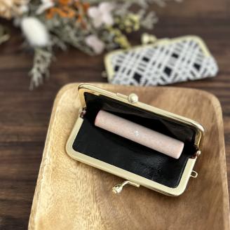 こぎん刺し 印鑑ケース 赤×生成り ハンドメイド 手作り 青森 津軽 五所川原