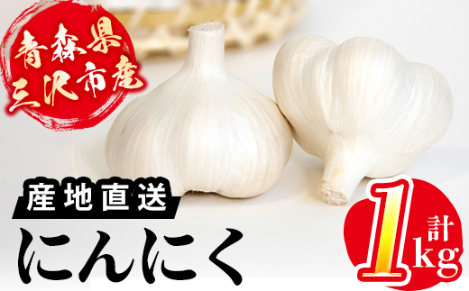 《先行予約受付中》三沢市産 にんにく (1kg) ニンニク 野菜 薬味 ガーリック 食材 料理 調味料 青森県産 青森産 季節限定 期間限定 産地直送【ジョイント・ファーム】【ms26-01】