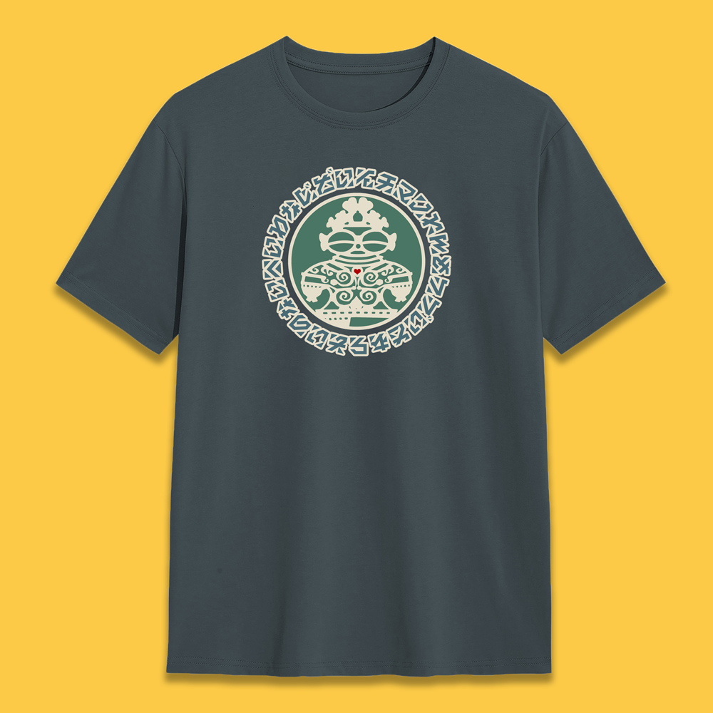 遮光器土偶 Tシャツ XXL (スレート) 1枚｜半袖 しゃこちゃん ゆるきゃら 縄文 土偶 青森県 つがる市 世界遺産 [0852]