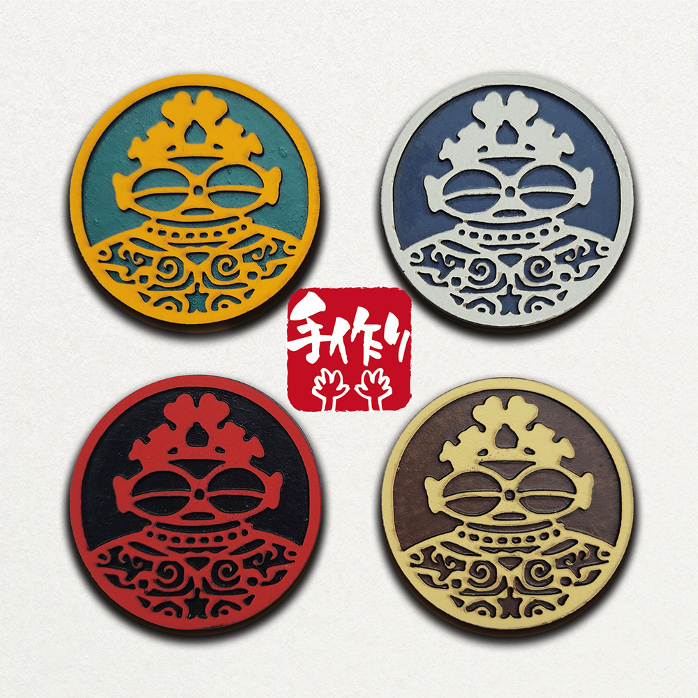 遮光器土偶 (しゃこちゃん) マグネットセット｜マグネット 磁石 小物 レーザーカット 遮光器土偶 しゃこちゃん 縄文 土偶 どぐう青森県 つがる市 世界遺産 [0879]