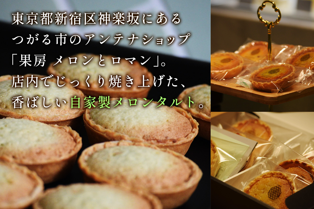 [令和8年5月発送] メロンの焼きタルト6個セット(赤、青 各3個)｜つがるメロン メロンタルト タルト フルーツ デザート おやつ 菓子 洋菓子 ギフト 贈答 メロンとロマン 東京神楽坂 つがる市 [0969]