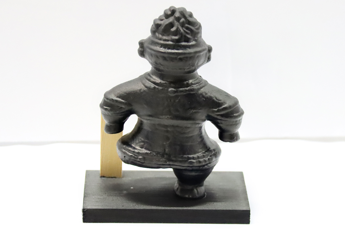 縄文セット 遮光器土偶の置物(小)と土面｜青森 津軽 縄文 どぐう 縄文 土偶 土面 遺跡 飾り物 界文化遺産登録 亀ヶ岡遺跡 置物 [0860]