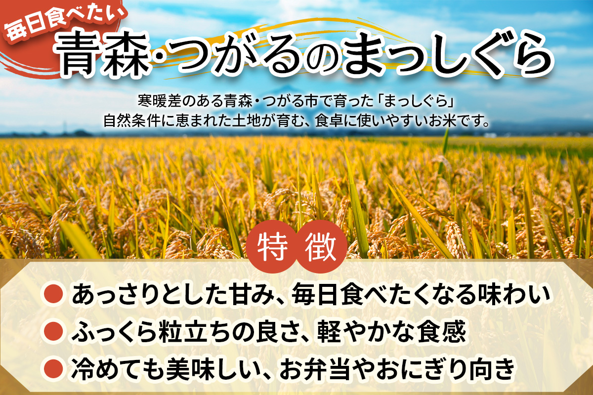 令和7年 つがる市産 まっしぐら 5kg 無洗米｜2025年産 お米 白米 米 コメ 精米 農協 [0904]