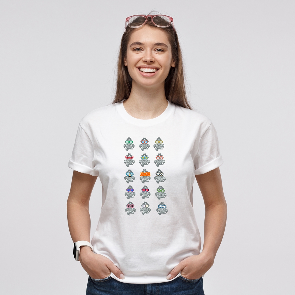 遮光器土偶 Tシャツ M (バニラホワイト) 1枚｜半袖 しゃこちゃん ゆるきゃら 縄文 土偶 青森県 つがる市 世界遺産 [0854]