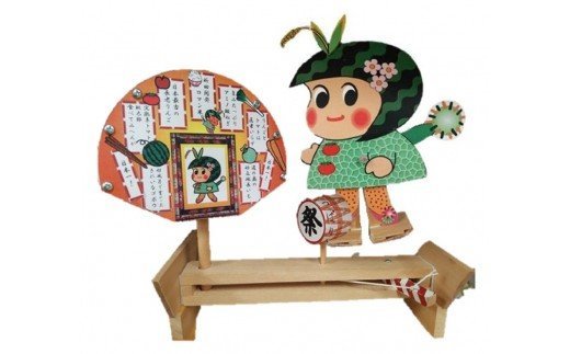 まわりねぷたと歩くつがーるちゃんのセット (からくりおもちゃ工作) [0013]