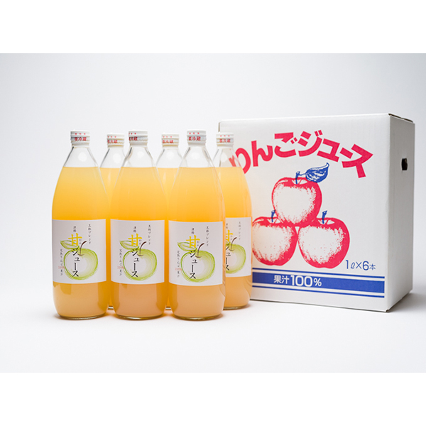 王林ブレンド津軽甘（かん）ジュース1L×6本入り