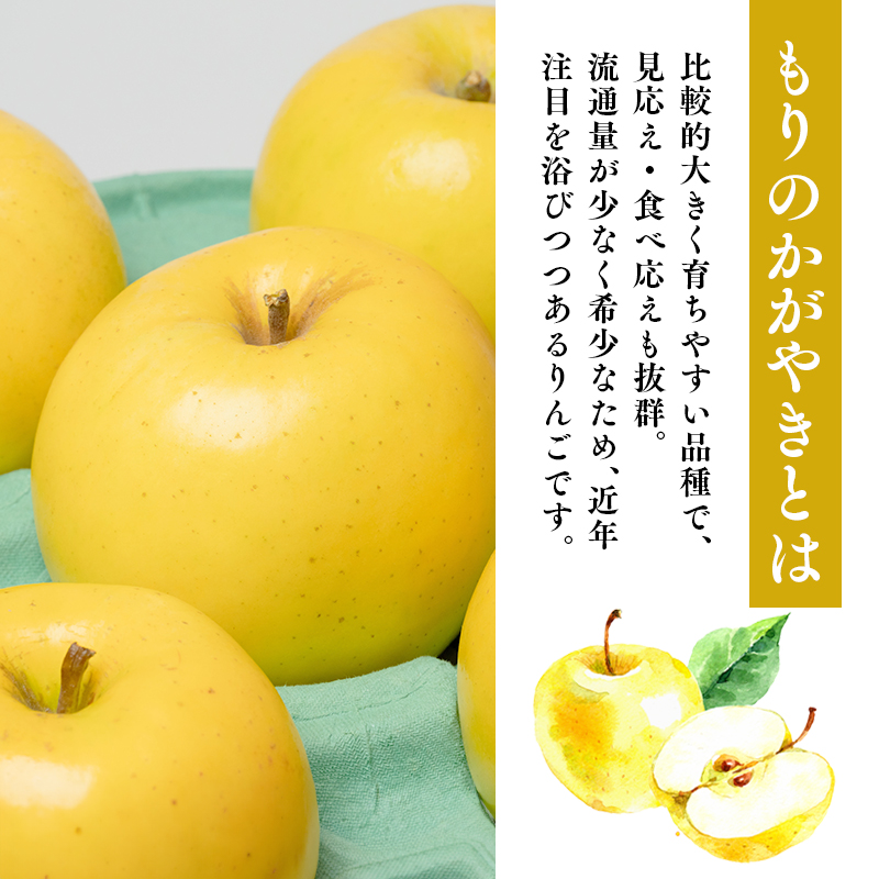 年内発送【訳あり】家庭用 もりのかがやき 約5kg【那由多のりんご園・平川市産・希少品種】