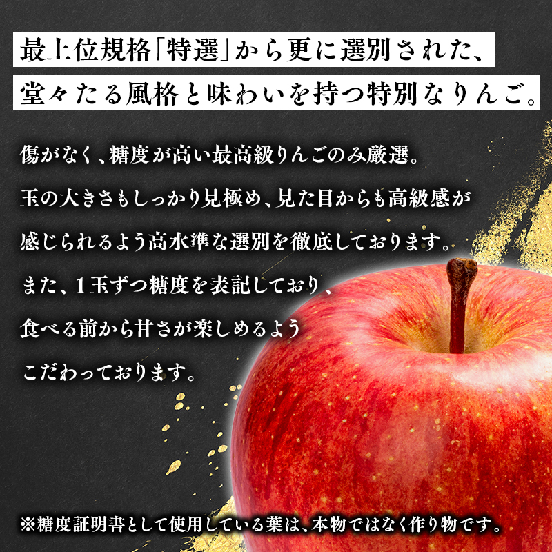 12月発送 最高等級「特大玉特選」サンふじ 3玉 桐箱入