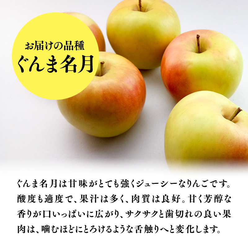 １１月発送　特選　甚八りんごぐんま名月５kg　【マルジンサンアップル　11月　青森県産　平川市　りんご　ぐんま名月　5kg　特選　贈答用】