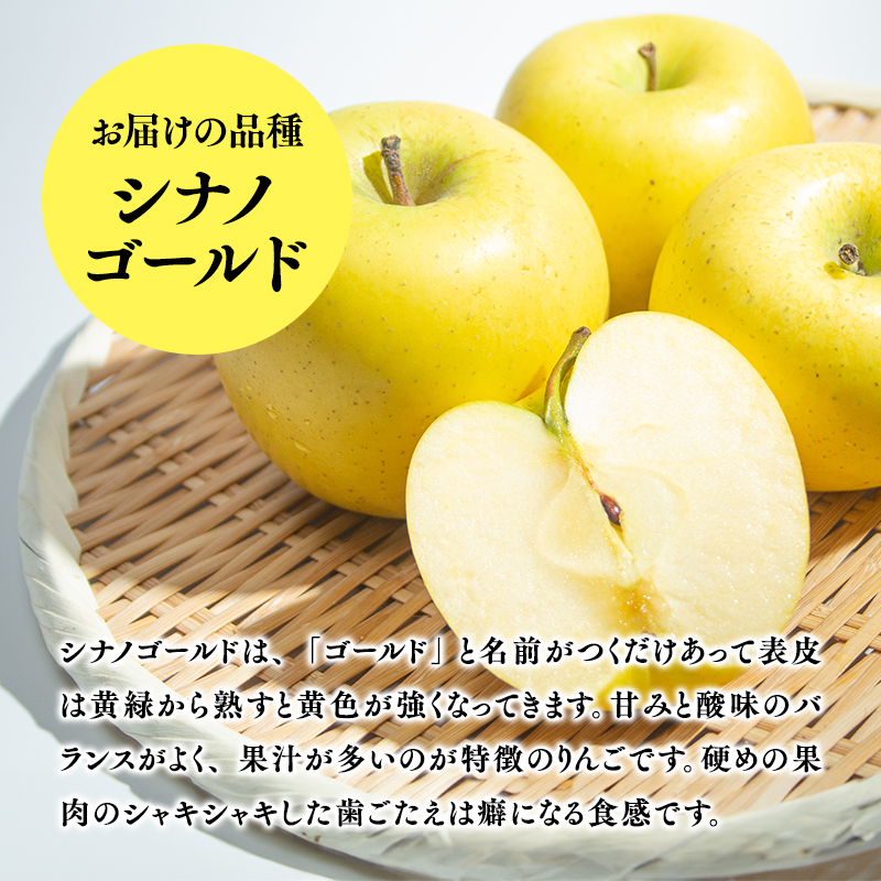 ６月発送　特選　甚八りんごシナノゴールド３kg　【マルジンサンアップル　6月　青森県産　平川市　りんご　シナノゴールド　3kg　特選　贈答用】