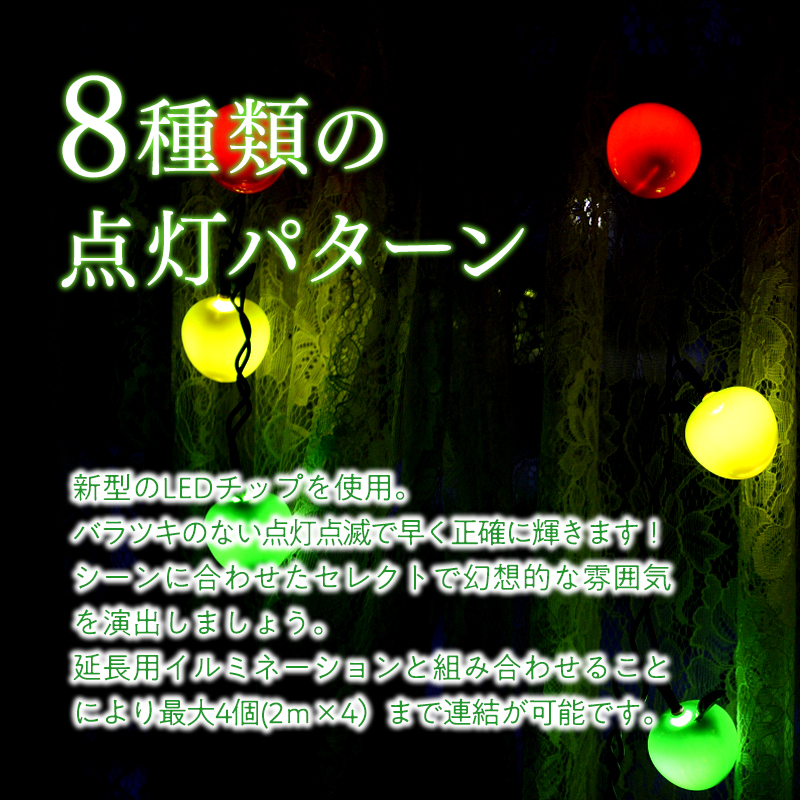 アップルイルミネーション延長用2m×3個【LED】