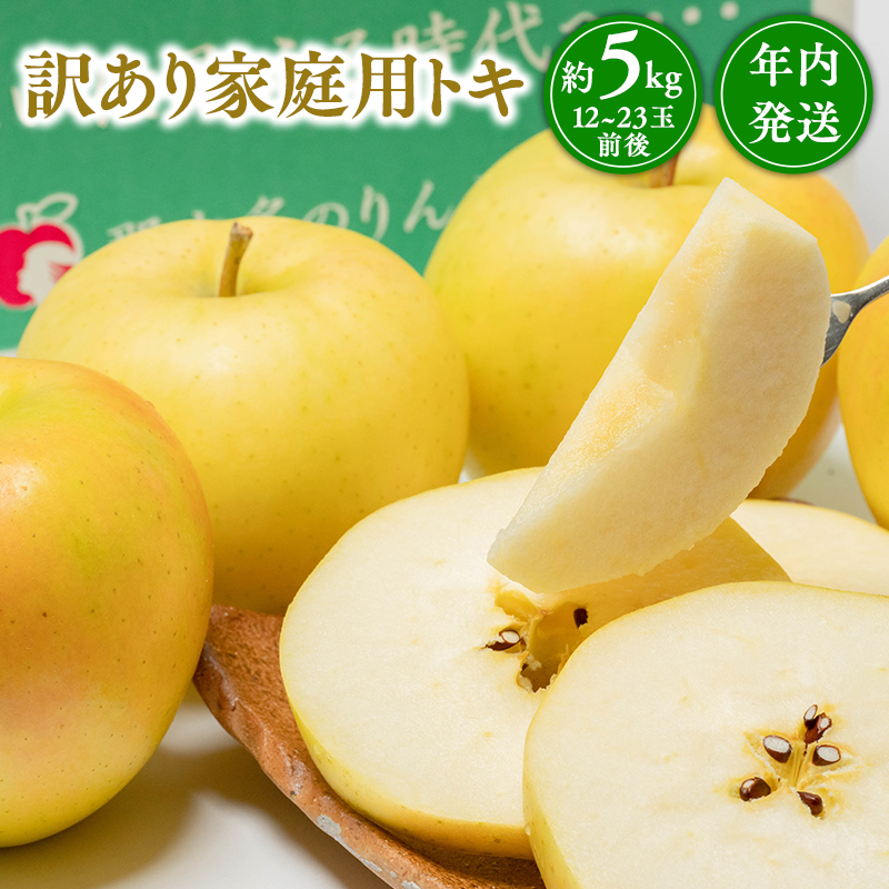 年内発送 【訳あり】家庭用 トキ 約5kg【那由多のりんご園・平川市産】