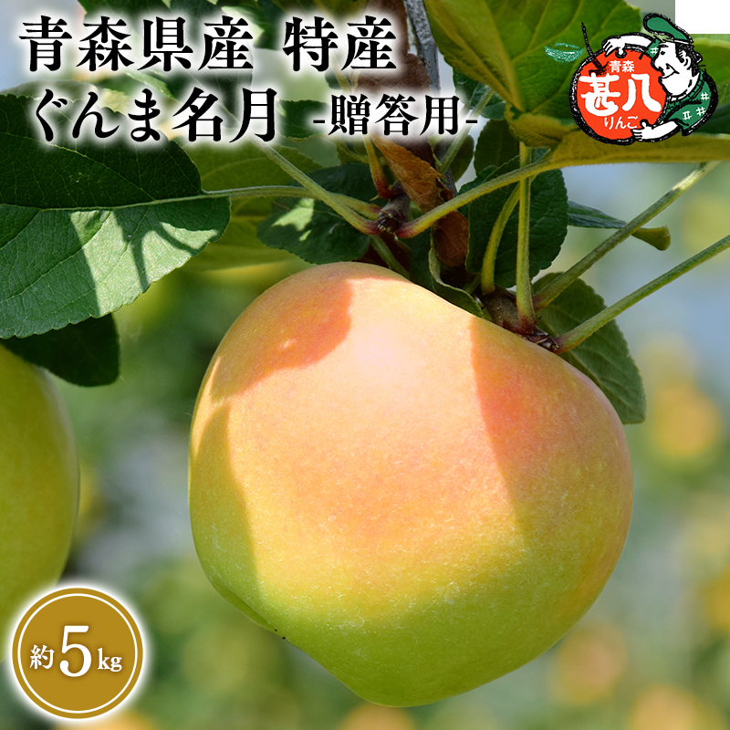 １１月発送　特選　甚八りんごぐんま名月５kg　【マルジンサンアップル　11月　青森県産　平川市　りんご　ぐんま名月　5kg　特選　贈答用】