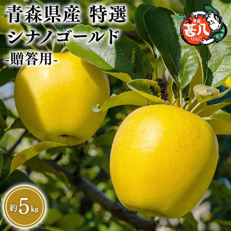 ６月発送　特選　甚八りんごシナノゴールド５kg　【マルジンサンアップル　6月　青森県産　平川市　りんご　シナノゴールド　5kg　特選　贈答用】