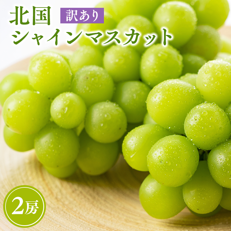 2026年産先行受付　訳あり 北国の冬シャインマスカット2房【原田農園】[hi-0068-001]シャインマスカット 訳あり 家庭用 ぶどう 産地直送 高糖度 平川市