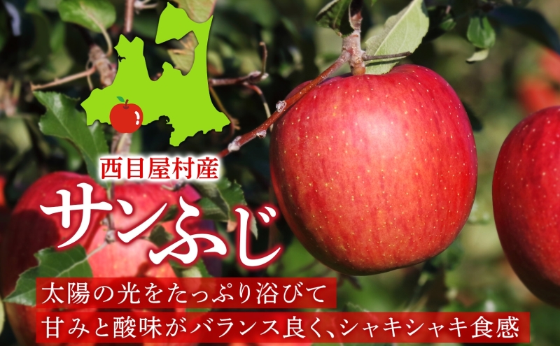 西目屋村産りんご サンふじ 約5kg 果物 林檎 リンゴ ブナの里白神公社 甘い ジューシー シャキシャキ 産地直送 送料無料 青森県 西目屋村