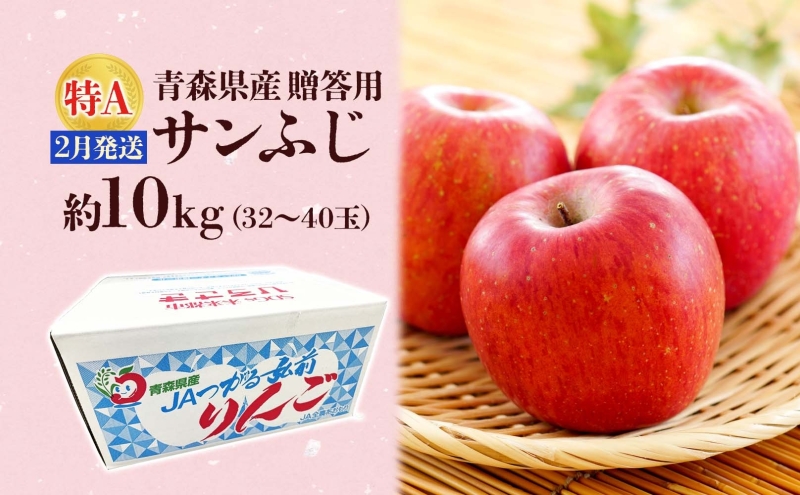 サンふじ 約10kg 贈答用 特A 2月発送 化粧箱入 りんご 林檎 リンゴ 果物 フルーツ くだもの 旬 青森県産 お取り寄せ 贈り物 プレゼント 青森県 西目屋村