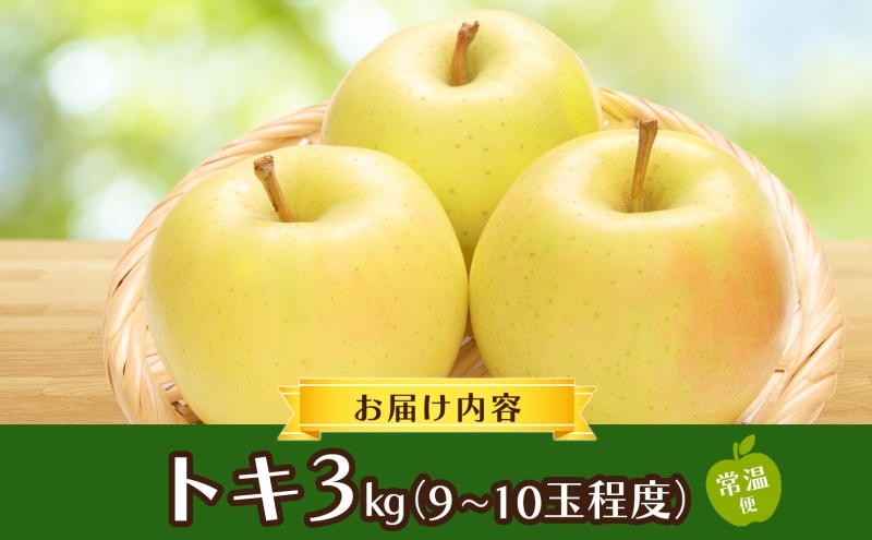 青森県産 りんご トキ 3kg 青森 リンゴ 林檎 とき 果汁 果物 フルーツ アップル 新鮮 おやつ デザート プレゼント 贈り物 お取り寄せ 常温 送料無料 青森県 西目屋村