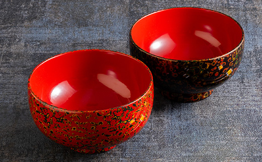 三百余年の伝統　『津軽塗(唐塗)　お椀・お箸セット』【配送不可地域：離島・沖縄県】