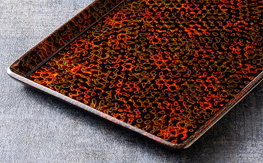 三百余年の伝統　『津軽塗(唐塗)長盆(木製)』【配送不可地域：離島・沖縄県】