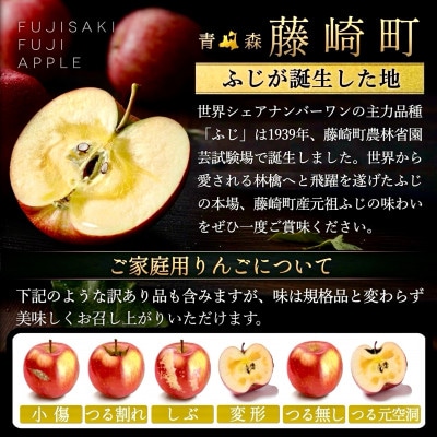 [年明け発送] 葉とらずサンふじ 厳選 小玉 約3kg ご家庭用りんご(訳あり) 青森リンゴ 林檎【配送不可地域：離島・沖縄県】