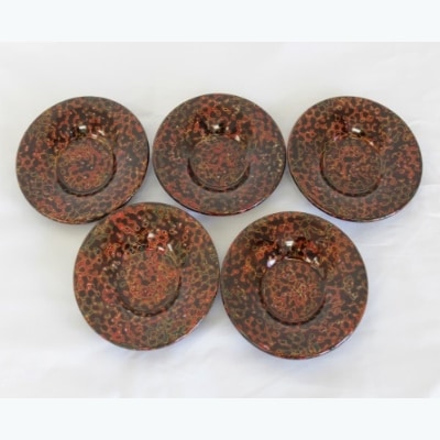 三百余年の伝統　『津軽塗(唐塗)　茶たく(5枚セット)』【配送不可地域：離島・沖縄県】