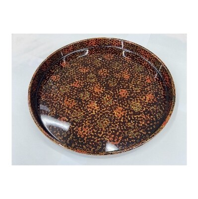 三百余年の伝統　『津軽塗(唐塗)丸盆【大】』【配送不可地域：離島・沖縄県】