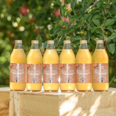 100%リンゴジュース　サンふじ6本セット【配送不可地域：離島・沖縄県】