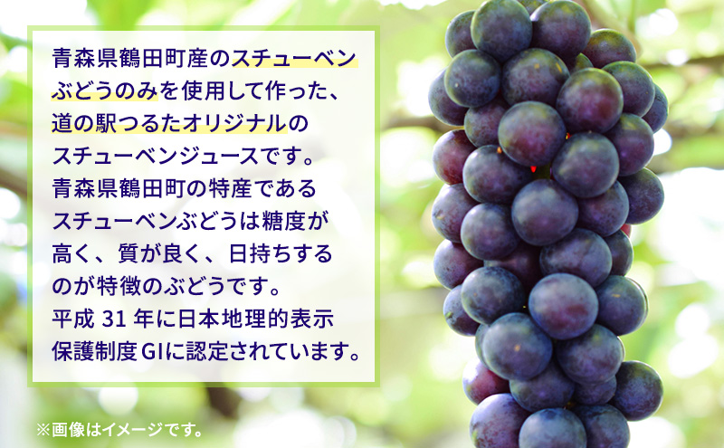 道の駅つるた オリジナル スチューベンジュース パウチパック 180g × 3パック ジュース ぶどう スチューベン パウチタイプ 青森県 鶴田町