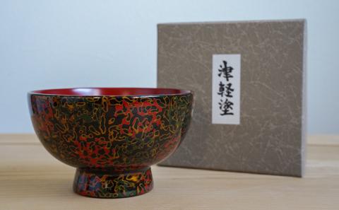 津軽塗　汁椀1客・唐塗 黒口呂上 食器 工芸品 伝統技術 手作り