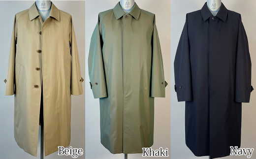 ステンカラーコート『The Balmacaan-Mens』　男性用＜ベージュ・カーキ・ネイビーから選択＞ 【送料無料 青森県 七戸町 羽織 アパレル 服 洋服 上着 羽織 コート ステンカラーコート 秋 冬 春 メンズ 男性 シンプル 普段着 綺麗め 通勤 スーツ 】　【02402-0355】
