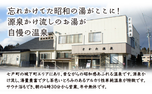 さかた温泉　入浴券　１０枚セット　【02402-0371】