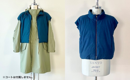 本藍染ベスト 【送料無料 青森県 七戸町 羽織 アパレル 服 洋服 上着 羽織 モッズコート ベスト 秋 冬 春 ユニセックス 男性 女性 シンプル 普段着】　【02402-0423】