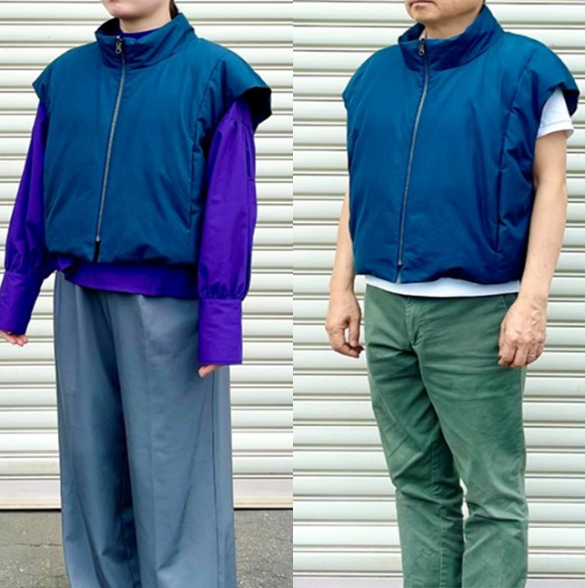 本藍染ベスト 【送料無料 青森県 七戸町 羽織 アパレル 服 洋服 上着 羽織 モッズコート ベスト 秋 冬 春 ユニセックス 男性 女性 シンプル 普段着】　【02402-0423】