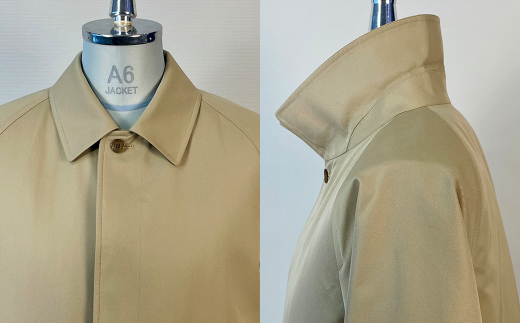 ステンカラーコート『The Balmacaan-Mens』　男性用＜ベージュ・カーキ・ネイビーから選択＞ 【送料無料 青森県 七戸町 羽織 アパレル 服 洋服 上着 羽織 コート ステンカラーコート 秋 冬 春 メンズ 男性 シンプル 普段着 綺麗め 通勤 スーツ 】　【02402-0355】