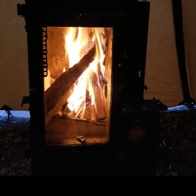 フェニックスライズの薪ストーブ「不死鳥ワイドタイプ(ペレットボックスセット)」【配送不可地域：離島・沖縄県】