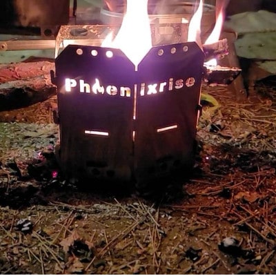 焚き火台「CRUNCH VOX」飯ごうにスタッキングできるソロ向けの小さな焚き火台　1組【配送不可地域：離島・沖縄県】