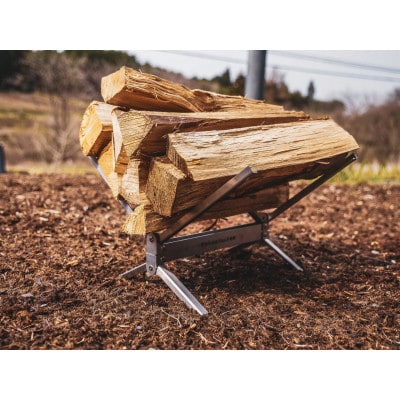 [DD-C0]フェニックスライズの薪スタンド「ダブルデッカちゃん0号」【配送不可地域：離島・沖縄県】