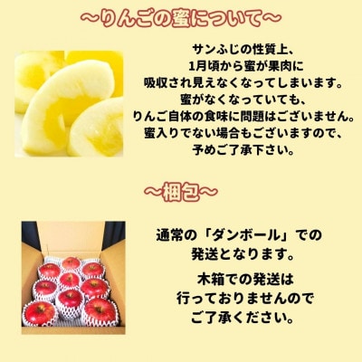 【準贈答品】味よし見た目よし「サンふじ」約3kg【配送不可地域：離島・沖縄県・中国・四国・九州】